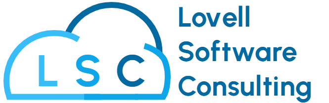 Lovell Software Consulting along with logo -- a cloud containing letters L S C